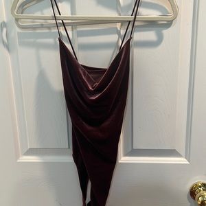 Abercrombie & Fitch velvet bodysuit